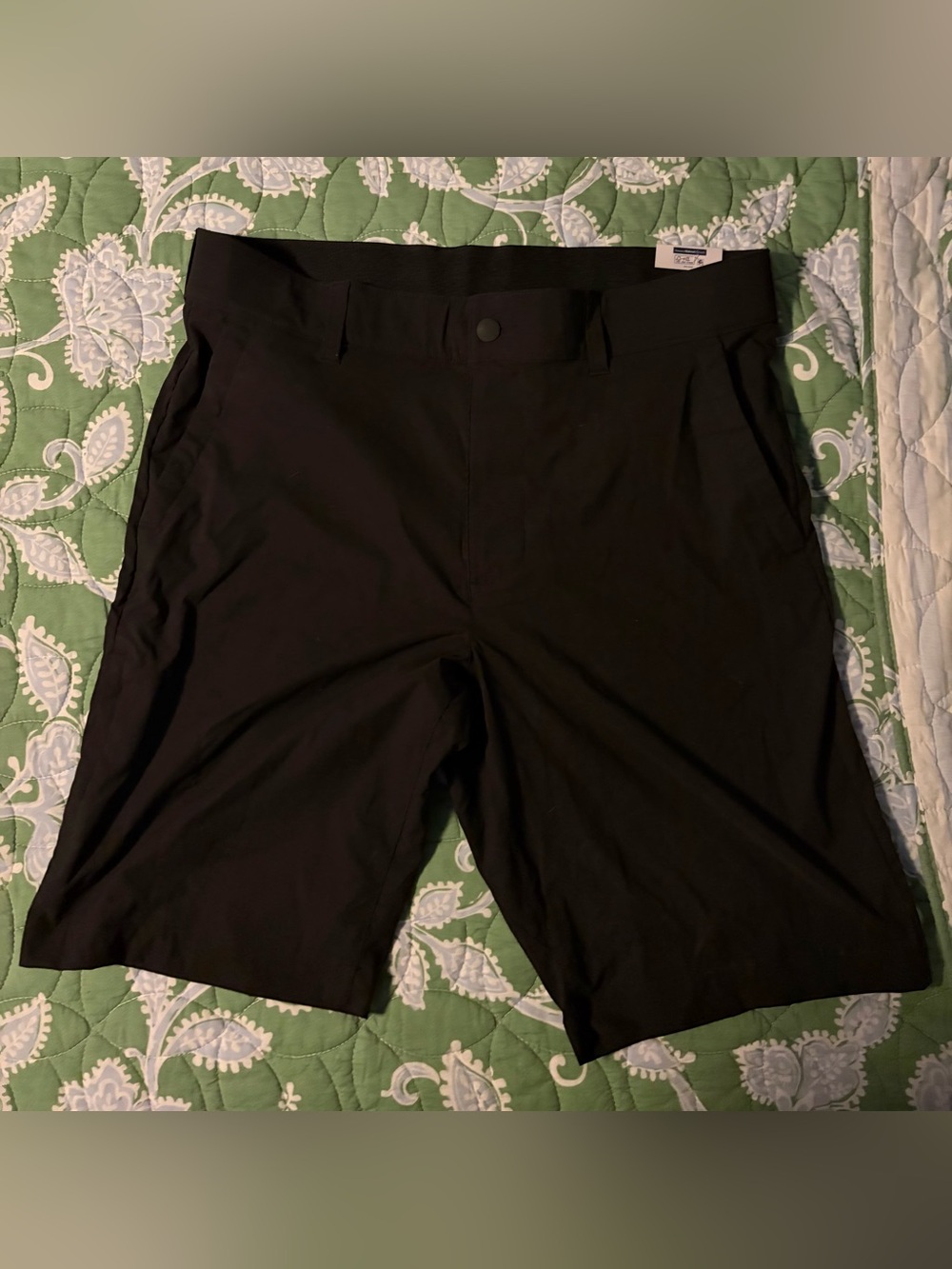 George Men’s Black Flat-Front Performance Shorts